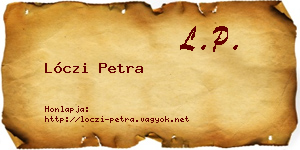 Lóczi Petra névjegykártya
